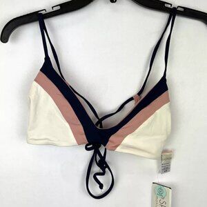 L*Space Navy and Pink Bikini Top